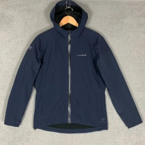 Aether Jacket Men's 2 Medium Navy Shell Waterproof Hooded Performance Lucid - Picture 1 of 7